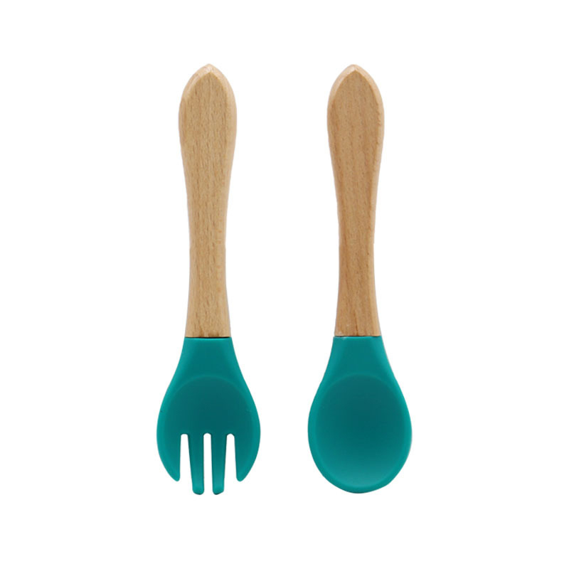 Набор детских силиконовых ложек и вилок
