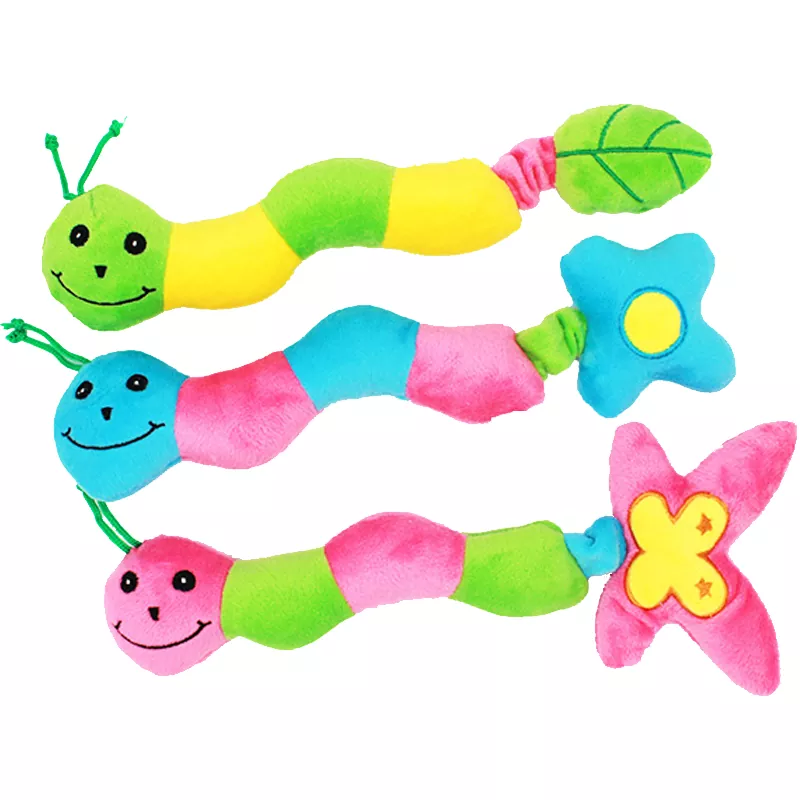 Красочная мягкая плюшевая игрушка Caterpillar Squeaky