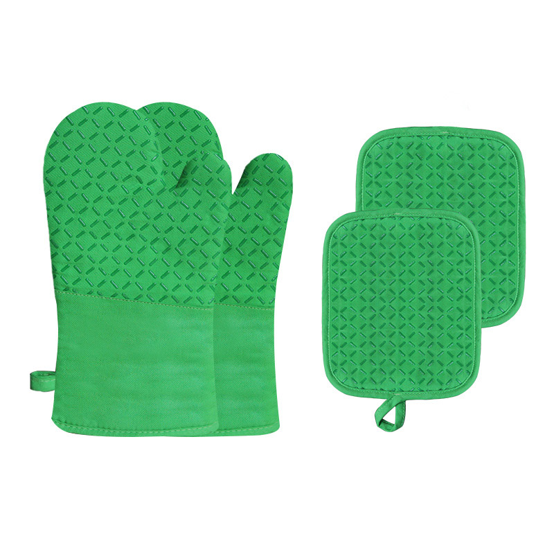 Кухонные перчатки и подставка для кастрюли