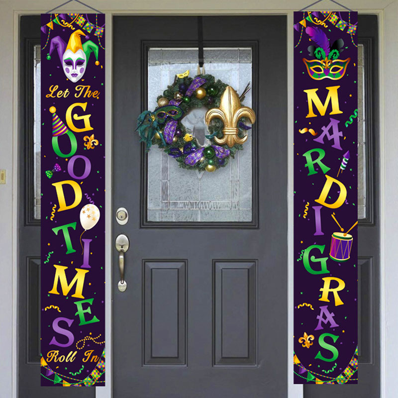 Mardi Gras Door Banner Decor