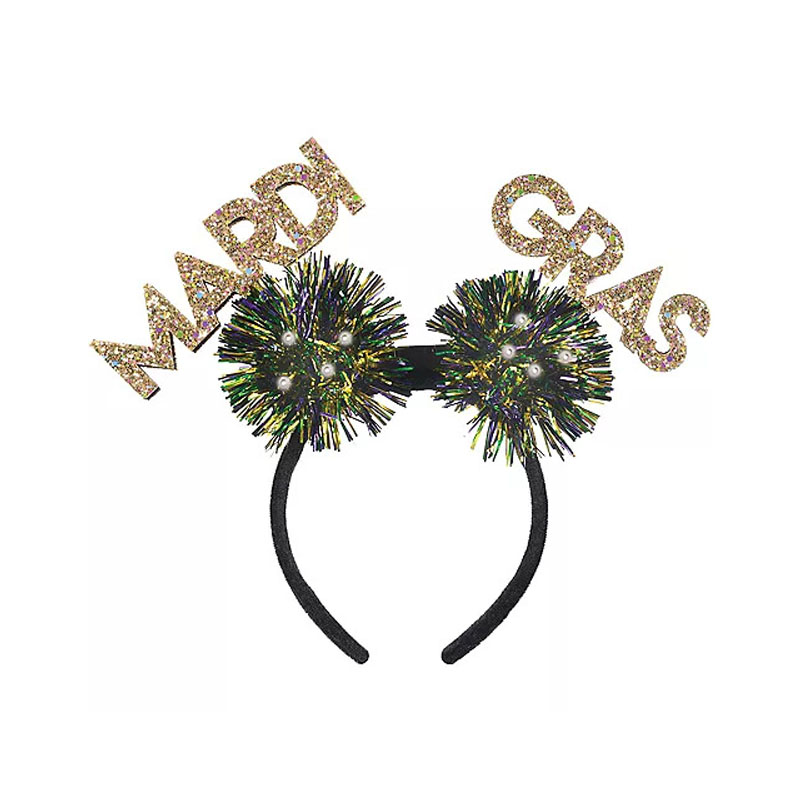 Mardi gras words glitter