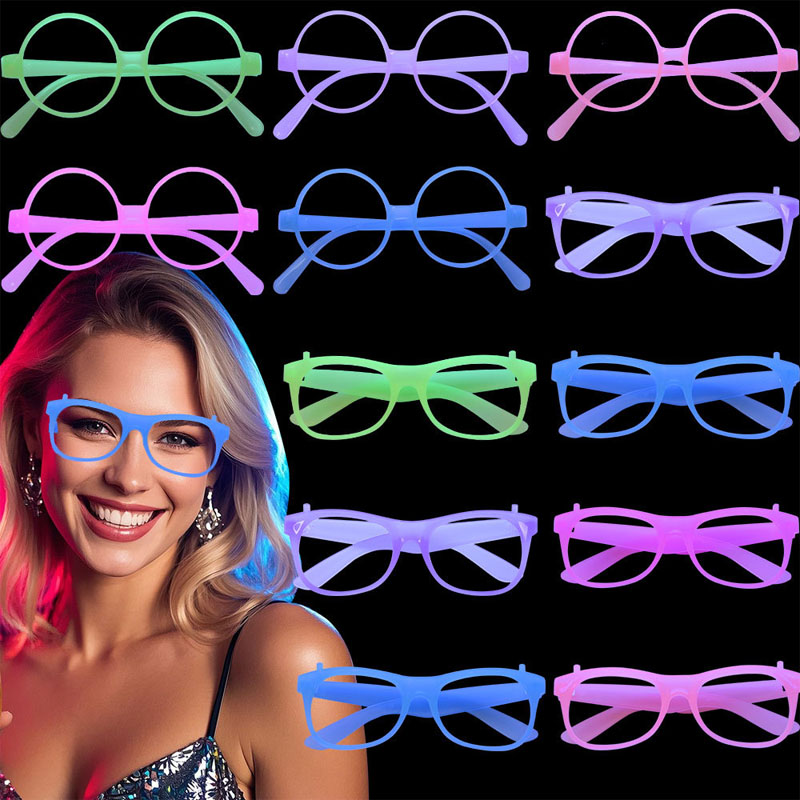 Вечерние забавные ночные светящиеся очки, меняющие цвет